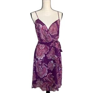Moschino Purple and Pink Paisley Dress